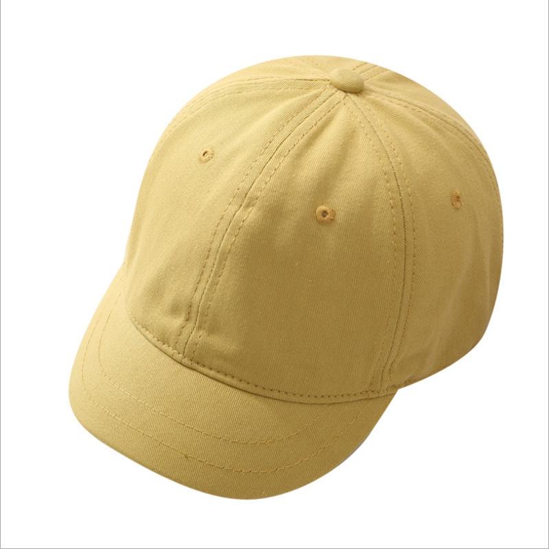 Short Brim Solid Color Dad Hat Adjustable Fashion New Unisex Hip Hop Spring Summer Soft Snapback Custom Logo Baseball Cap