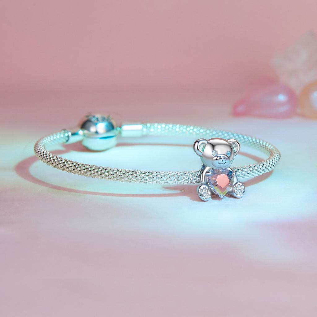 Charms Do Pandora Zawieszka Charms Misiek Z Sercem Srebro 925 Charmsy Trusky