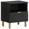 VidaXL Black Bedside Table 40x33x46 Cm Engineered Wood, Side Table, Bedside Cabinet, Bedroom End Table, 4017654