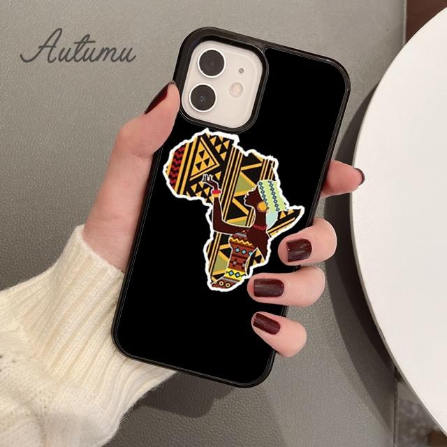 AFRICA MAP Phone Case for iPhone 11 12 13 14 Pro Max Mini X XR XS SE 2020 5 6S 7 8 Plus Samsung Galaxy S21 S22 Cover Shell