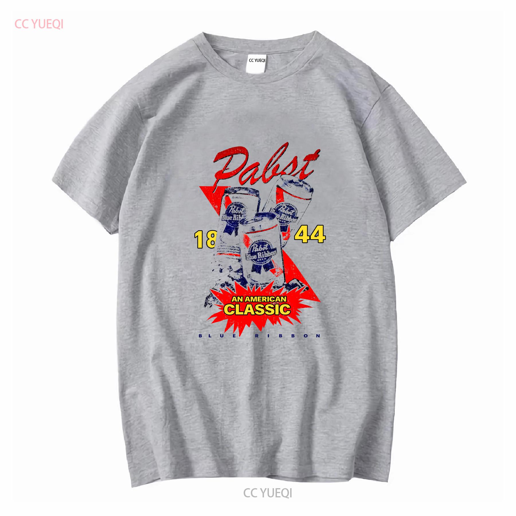 Pabst Blue Ribbon Beer T Shirt Large Mens White Budweiser Busch vintage Washed Soft Breathable streetwear Comfortable graphic S