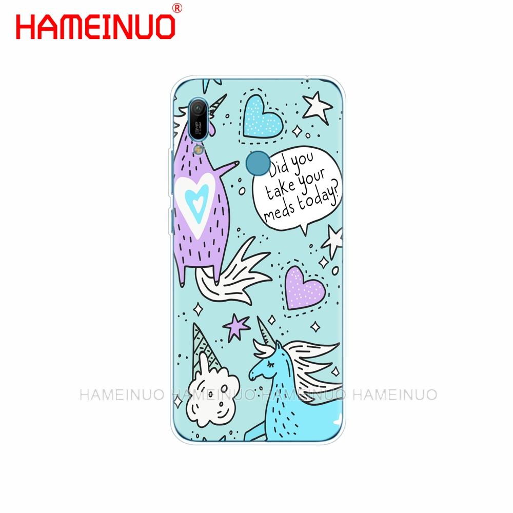 Husa din silicon pentru huawei Y5 Y6 Y7 Y9 PRO PRIME 2019 honor 8s 8a 20 LITE PRO 10i view 20 V20 Unicorn Rainbow Jetpack