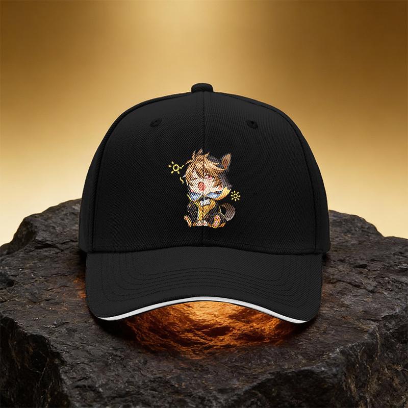 Cartoon Animal Sleepy Cute Hat Unisex Printed Baseball Cap Sandwich Duckbill Cap Sports Hat Suitable for Daily Commuting And Tra