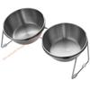 85AD Ergonomic Elevated Dog Bowls With Double Bowl Dog Feeding Station Splash Proof