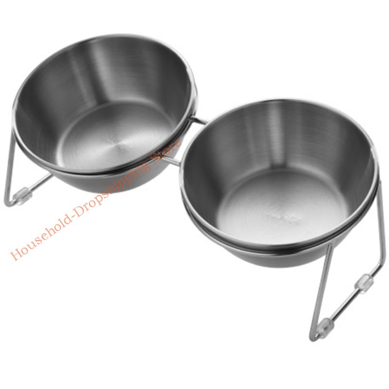 85AD Ergonomic Elevated Dog Bowls With Double Bowl Dog Feeding Station Splash Proof