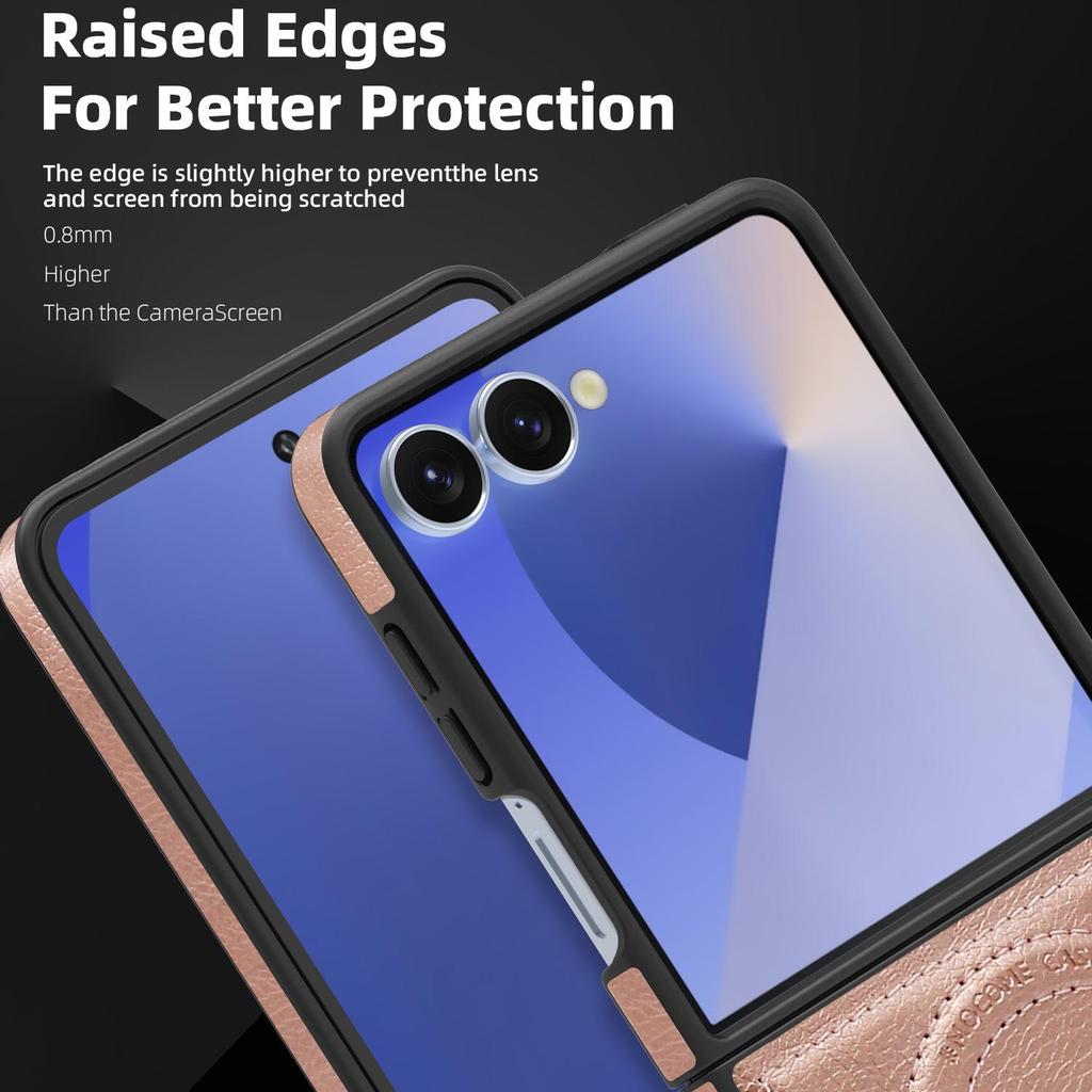 Samsung Z Flip7FE Magnetic Stand Crystal Shield Drop-proof Case