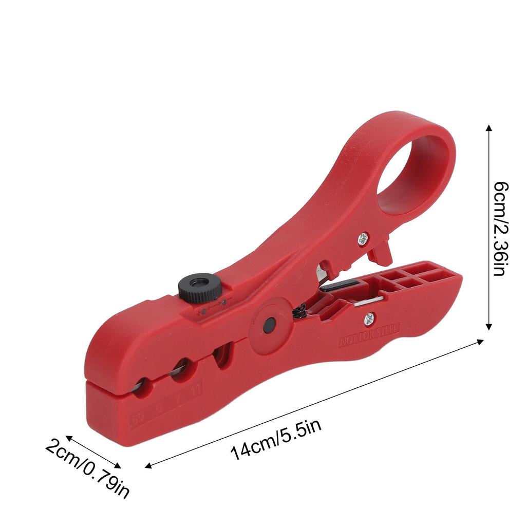 Coaxial Cable Stripping Tool Adjustable Incisive Blade Round Cable Stripper for RG6 RG11 RG59 RG7