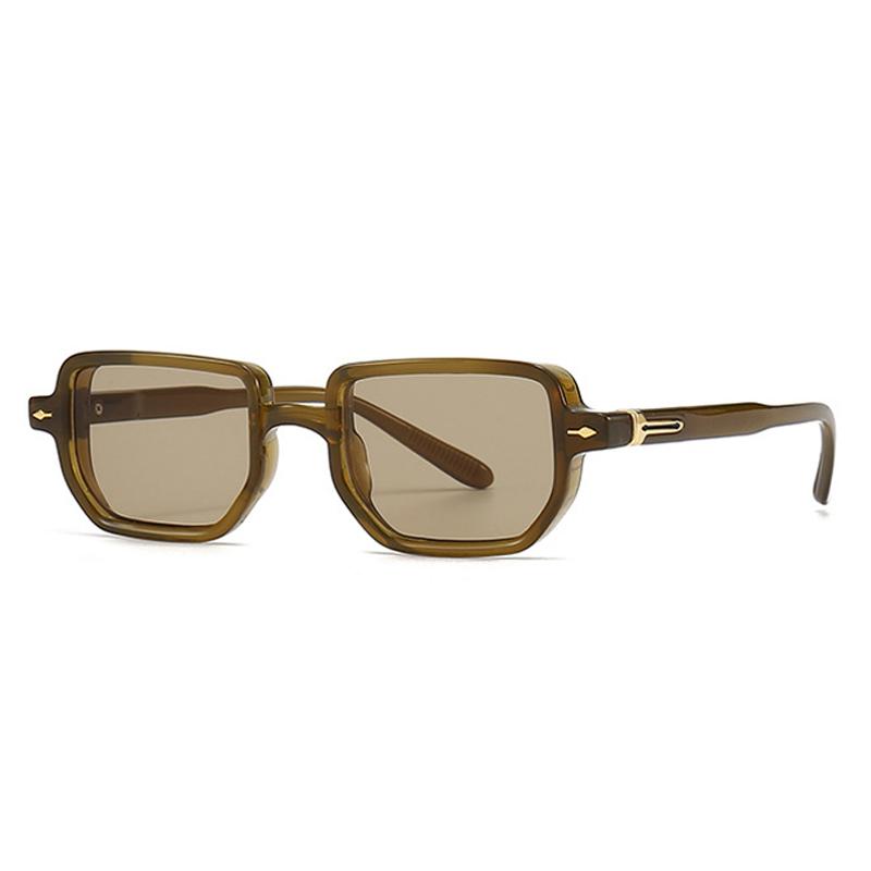 

SHAUNA Ins Popular Fashion Rectangle Sunglasses Women Shades UV400 Retro Gradient Men Square Trending Rivets Sun Glasses