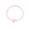 Festliche Geschenke Süßes Rosa Rosenquarz Herz Perlenarmband Modeschmuck Für Frauen Tägliches Tragen Stilvolles Und Leicht Zu Kombinierendes Accessoire