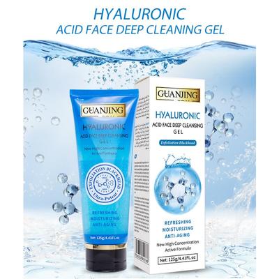 Il gel all'acido ialuronico esfolia, ammorbidisce e rimuove la pelle morta. Gel detergente viso sbiancante