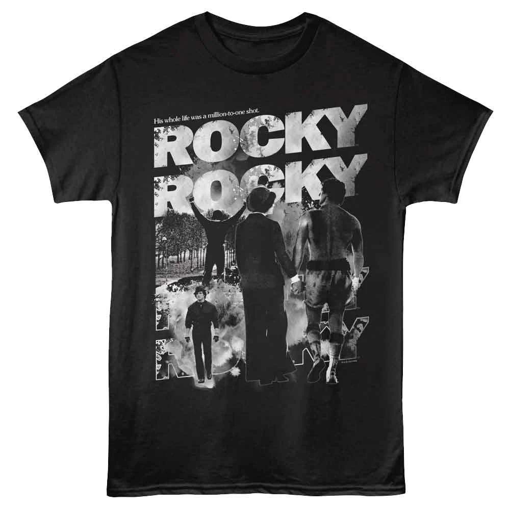 Rocky - Name Repeat - Black - Front Print Unisex Short Sleeve Children s T-shirt 110