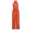 Women Summer Casual Solid Color Sleeveless Halter Jumpsuit Loose High Waist Belt Wide Leg Pants Jumpsuits S-XL