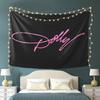 Dolly Parton Pink Sparkle Tapestry Wall Hanging Aesthetic Home Decor Tapestries for Living Room Bedroom