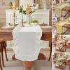 Yousheng Ruffled Table Runner Scalloped Edge Rustic Table Runner Washable Farmhouse Style Table Runner for Dining Table Wedding Bride Shower Party