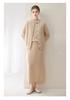 Kang Sai Ni 100% Cashmere Women's Retro Cable Knit Cardigan: Fashionable, Loose, and Slimming Outerwear