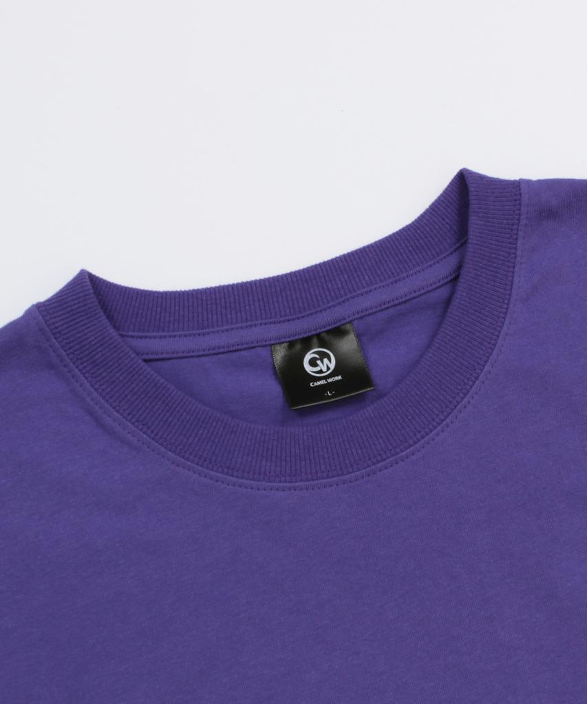 CAMEL WORK Diamond Logo Short Sleeve T-Shirt (Purple)
