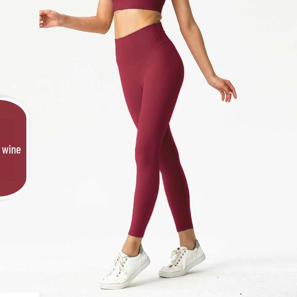 High-Waist Nude Feel Butt Lift Brushed Yoga Leggings, Peach Fitness Pants for Women