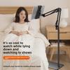 Metal Cantilever Floor Stand Phone Selfie Live Streaming Video Watching Lazy Square Base Folding Tablet Bracket Grip