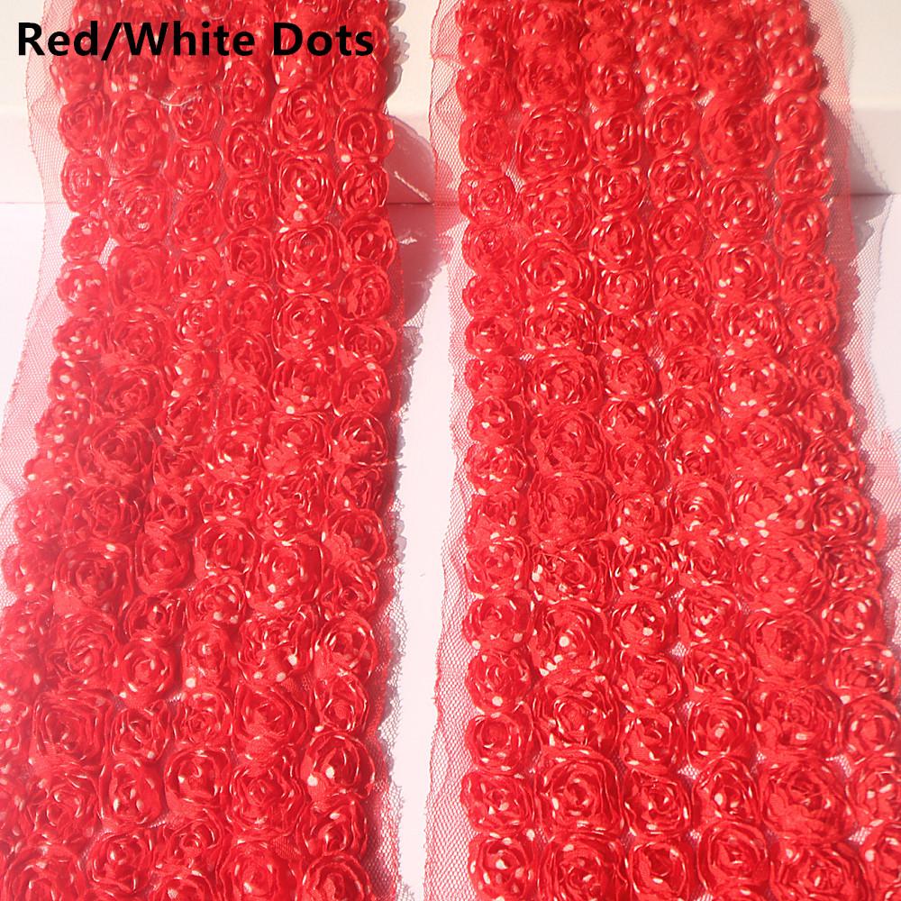 

2 ярда/лот 10 см 6 рядов шифоновая роза отделка для платья принцессы, одежды, ромпера, швейное кружево, детские заколки для волос 2 Yards&10cm
