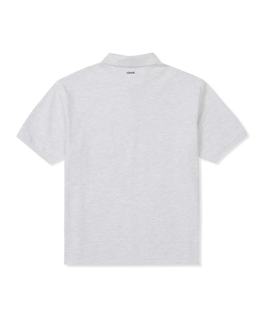 CLOVE [25Ss Clove] Solid Pique T-Shirt_Men (Light Gray)
