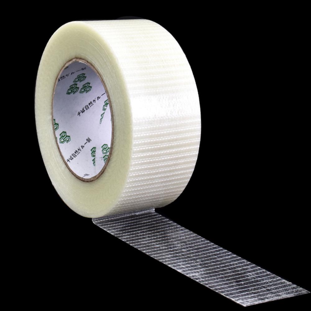 25M Grid Fiber Tape Toy Airplane Model Super Strong Mesh Single-Sided Tape Wear-Resistant Glass Fiber Strong Reinforced TapePinstriping Tape 3