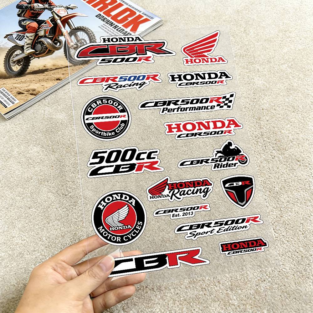 FOR HONDA CBR500R Reflective Motorcycle Stickers Waterproof Vinyl Decals for Motorbike Helmet Fuel Tank Bike XL0