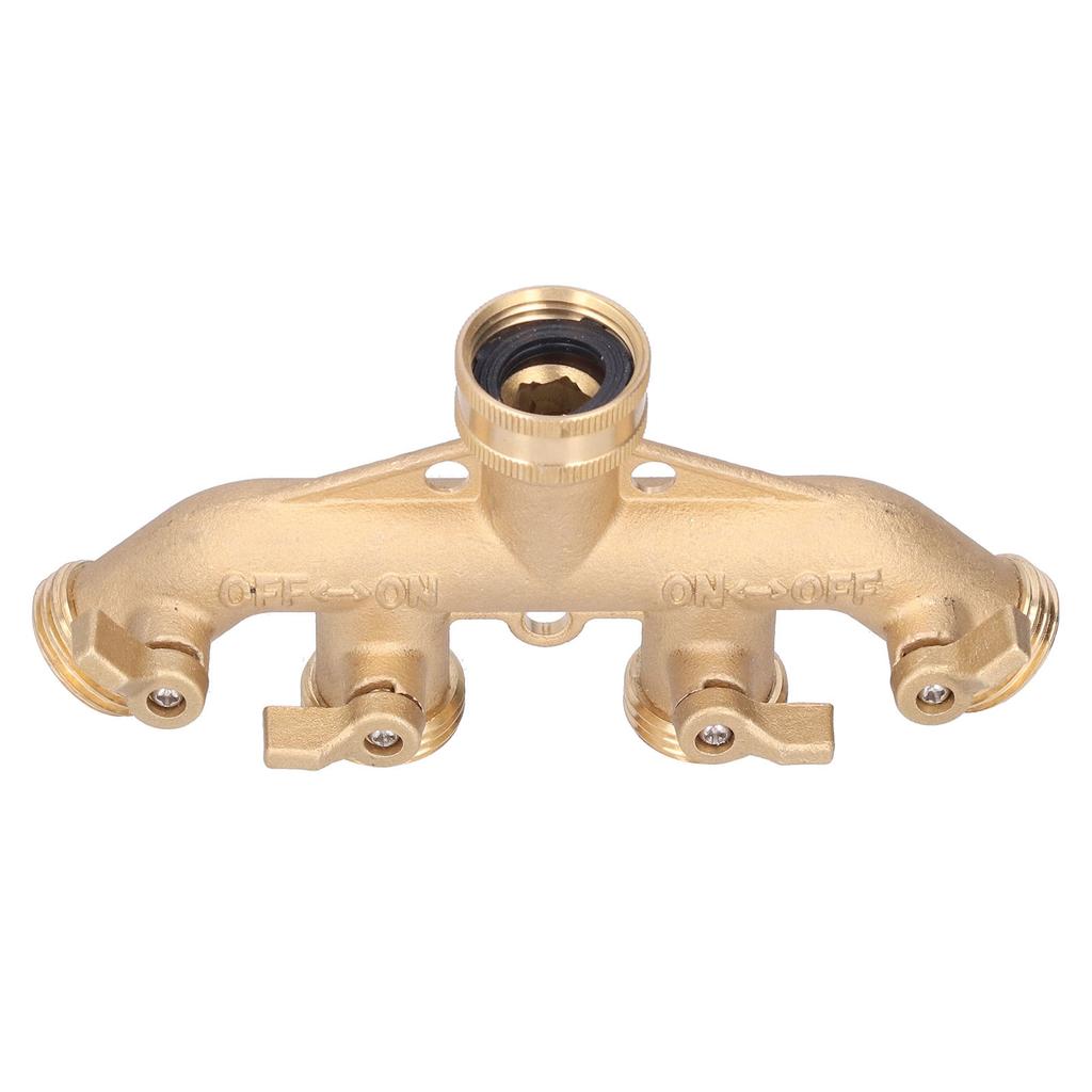 Hose Splitter 4 Way Water Tap Hose Connectors Distributor Garden Water Splitter NPT 34