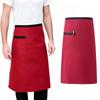 Half Waist Apron With Pocket Wear Resistant Short Apron For Restaurant Kitchen Cafe Work Use Home Baking Daily Cooking