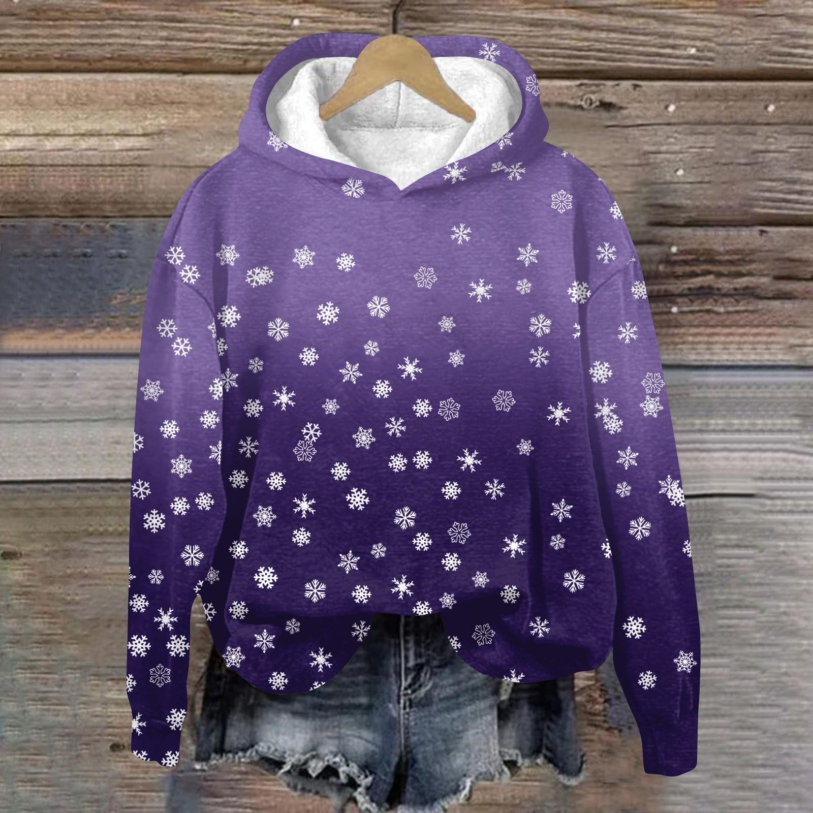 

Женская мода, повседневные универсальные повседневные толстовки, топы с длинными рукавами, толстовки M фиолетовый