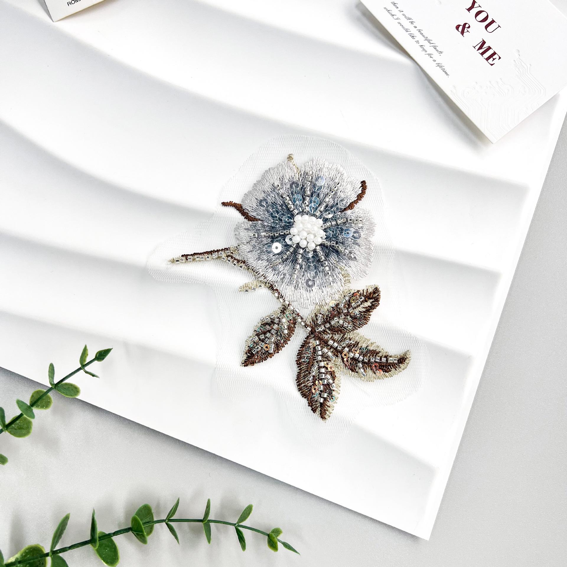 

Цветные бусины, вышивка, цветок, сетчатая аппликация, одежда, багаж, аксессуары для ципао, ручная работа, сделай сам, декоративные тканевые наклейки, аксессуары H2264 F type