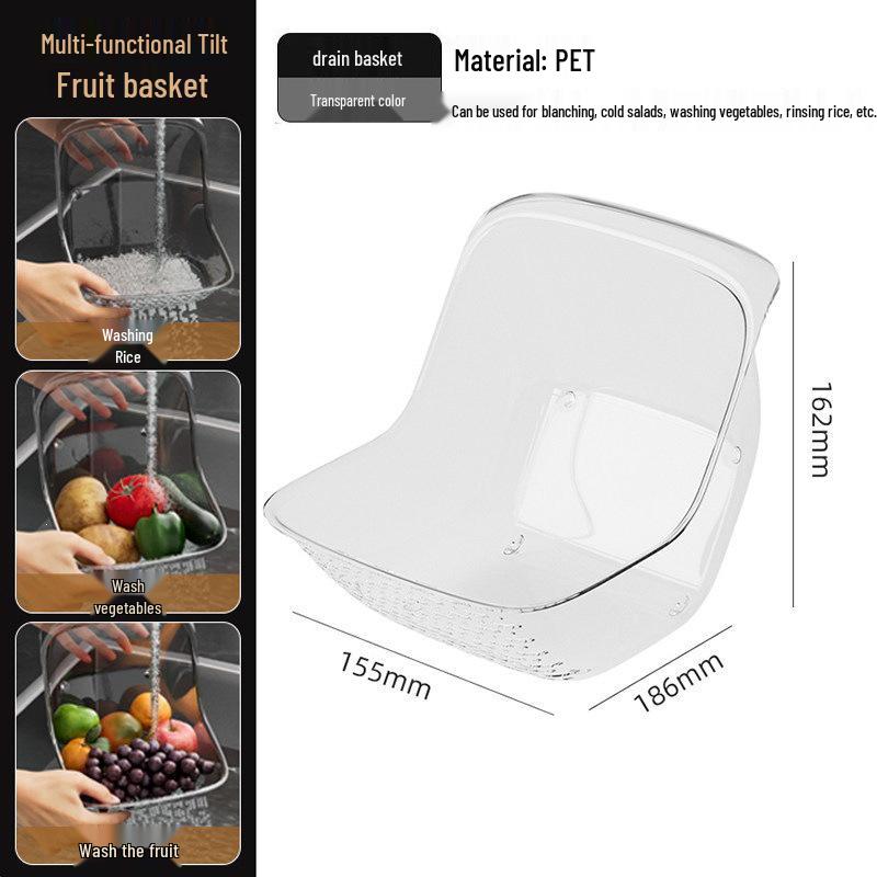 Dopamine Multi-Functional Kitchen Basin: Rice & Vegetable Washing Sieve