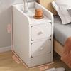 Changbaosen Slim Bedside Cabinet with Double Drawers