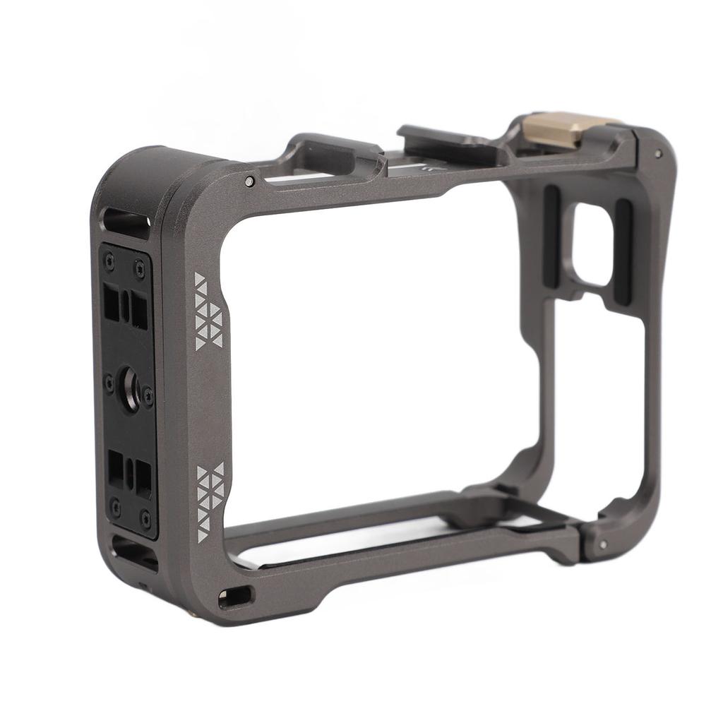 Action Camera Cage Anti Drop Aluminum with Cold Shoe Silicone Lens Cover Action Camera Protective