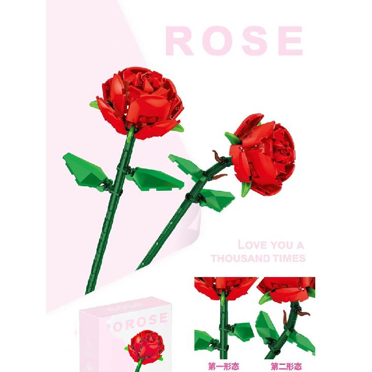 Construction Block Flowers Bouquet Brick Toy Children Girls Mini Art Building Blocks DIY Gift For Valentine Compatible With