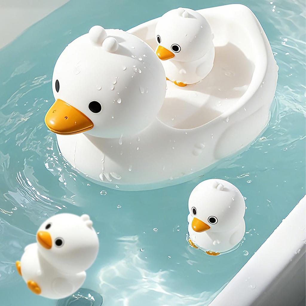 Goose Bath Toy For Kids 4 Pieces Floating Goose Bath Toys For Summer Swimming Pool Water Play Bathroom Shower Birthday
