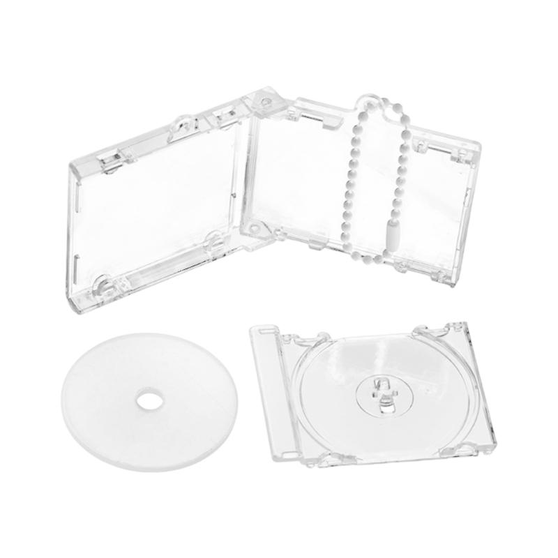 Blank Disc Case Keychain Disc Album Keychain Music Album Keychain Blank Disc Case Pendant for Keychain Decorations