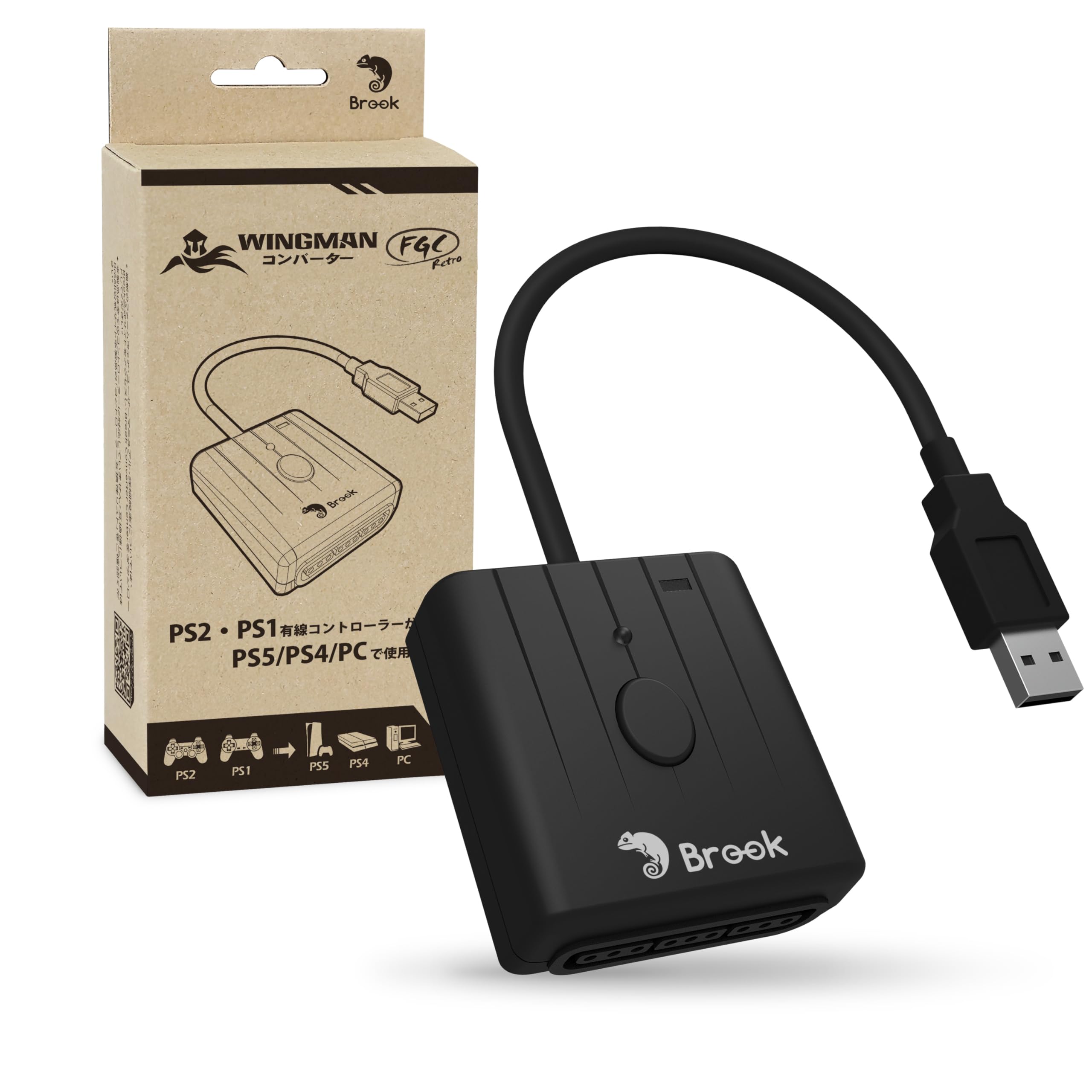 

Адаптер ретро контролера Brook FGC для PS1 PS2 та ПК з функціями макросів та емуляцією тачпада. Сумісний з танцювальними аркадними та ритмічними іграми – & PS5, PS4,