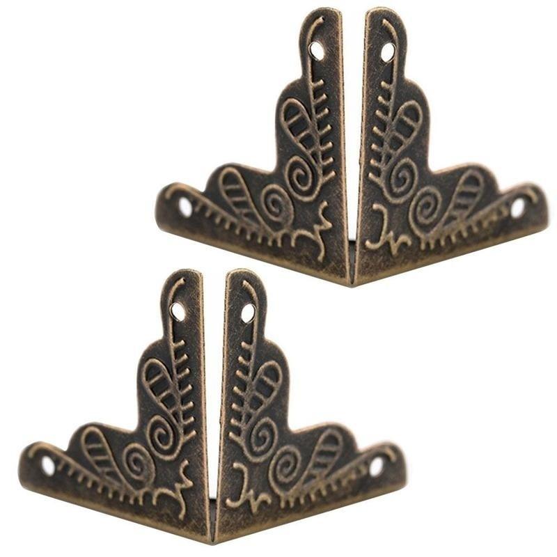 10PCS 3.6x2.4cm Luggage Case Box Corners Brackets Decorative Corner For Furniture Decorative Triangl