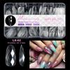 Luxury Diamond Almond Press On False Nail Tips Classic Trapezoidal Full Cover Soft Fake Nails Extension DIY Manicure Salon Tools