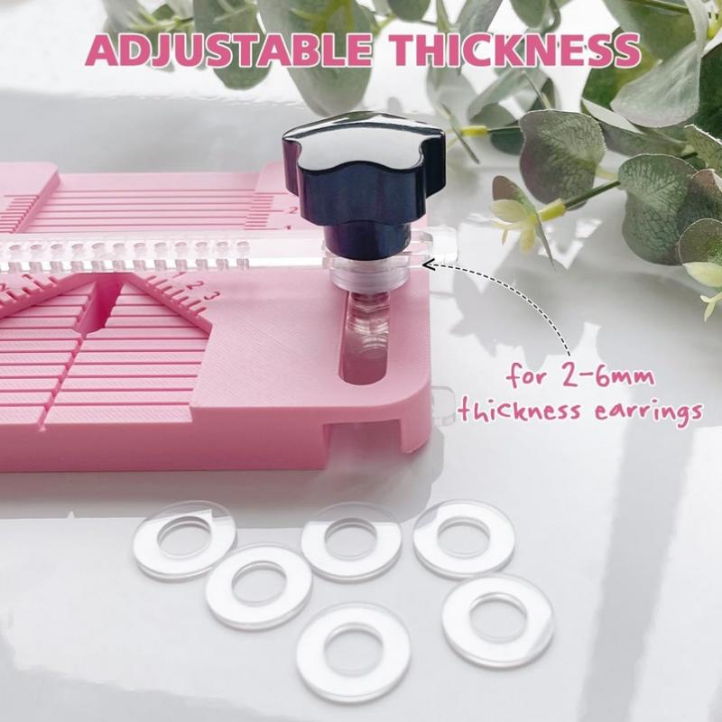 Polymer Clay Earring Drill Guide Piercing Tool For Clay Beads Hole Positioning Design Wear Resistant For Diy Jewelry Making