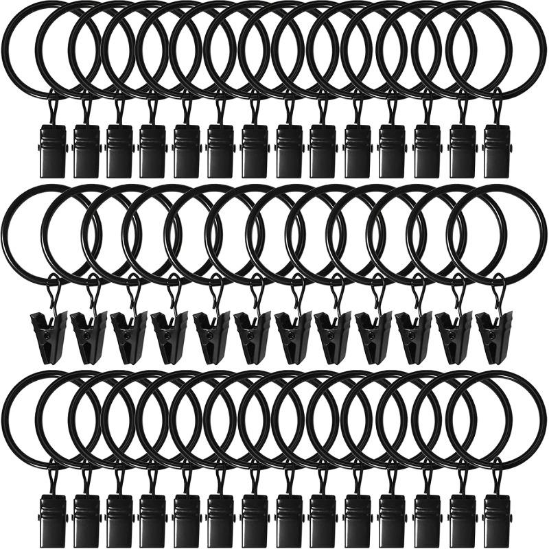 Curtain Rings Clips Metal Decorative Rustproof Drapery Window Curtain Hanging Ring Hook Hanging Clothes Clip Hanger