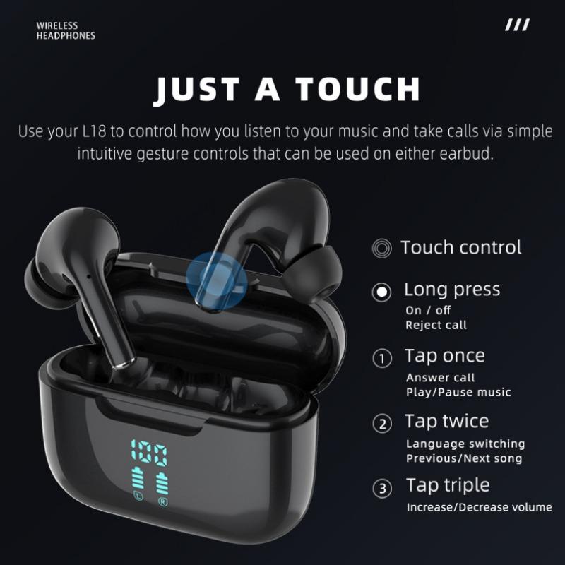 Wireless Bluetooth Earphones HIFI Stereo Sound ENC Headphones Power Display Earbuds For XIAOMI Samsung TWS Music Headset