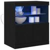 LED Sideboard Black 60.5 x 37 x 67 cm Particleboard