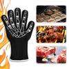 High-Temp Resistant Non-Slip BBQ Gloves: Flame Retardant, Fireproof, Heat Insulation, Anti-Scald Silicone for Microwave & Oven Use