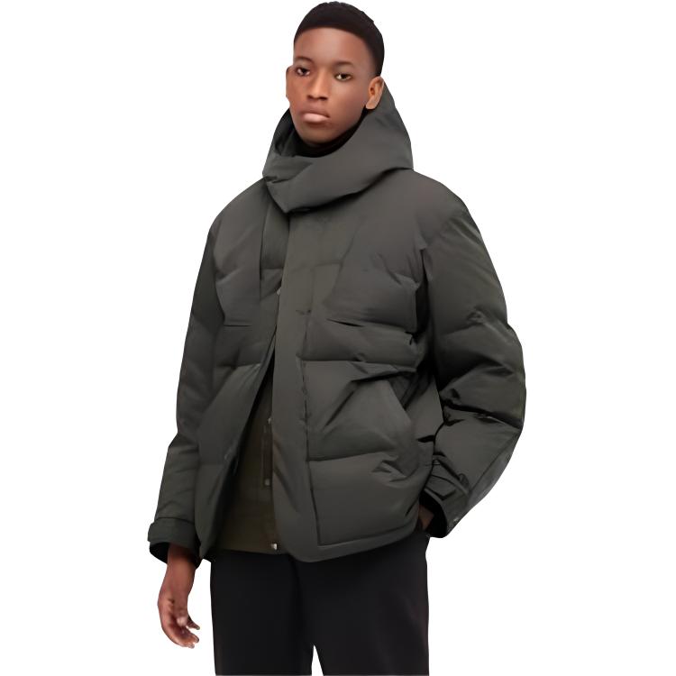 Uniqlo X Jil Sander +J Collaboration Loose Fit Hooded Zip Down Jacket Men outerwear Olive-Green 445767-56