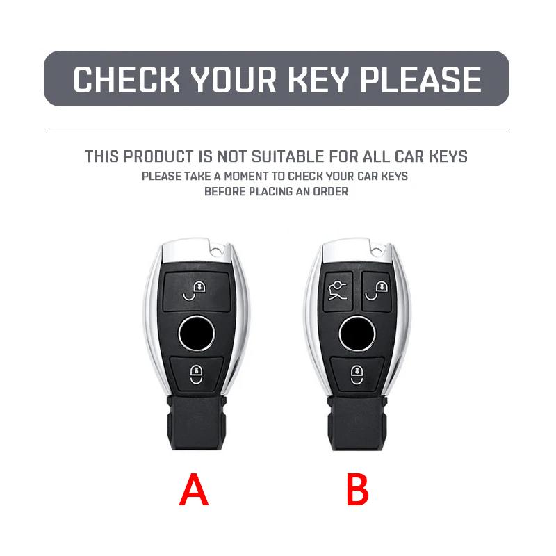 Abs Kohlefaser Auto Schlüsselhülle Abdeckung Schale Für Mercedes Benz A B C E Klasse Gls Gla Glk Glc Cls Cla Amg W204 W205 W212 W463 W176