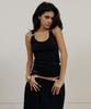 Iwaiial Eyelet Shoulder Belt Sleeveless - Black
