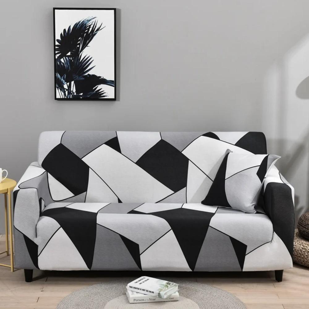 1pc Printed Elastic Sofa Cover Antidirty Spandex Sofa Cover Furniture Protector for Bedroom Office Living Room Home Decor
