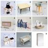 Kids Toy Kitchen Layout Ornaments 1:12 Scale Mini Furnishing Miniature Dollhouse Furniture