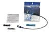 SWAGE LINE Rear Brake Hose Kit Aluminum Clear Hose KLX125 BAR732 (Black) (10-12)